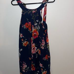 Iz Beyer Floral Halter Dress